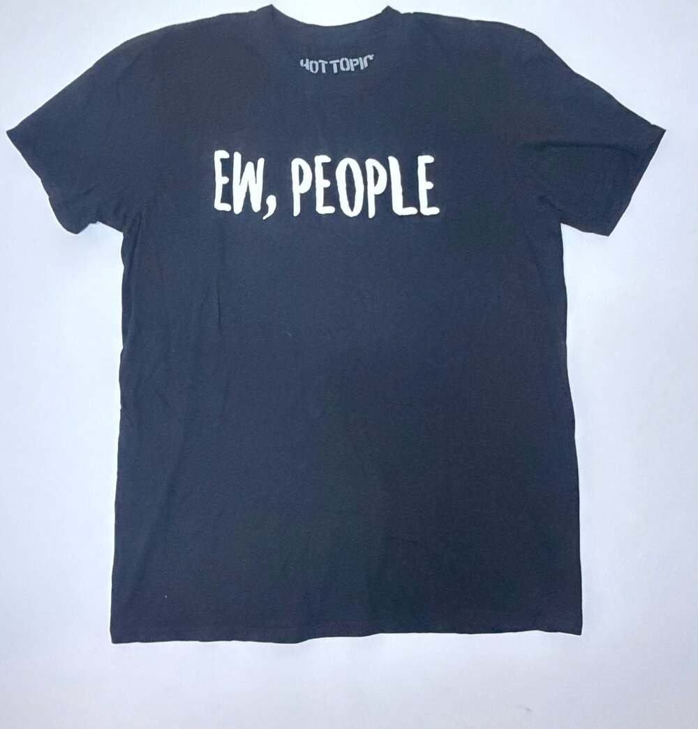 Hot Topic Ew, People Graphic T-Shirt Black